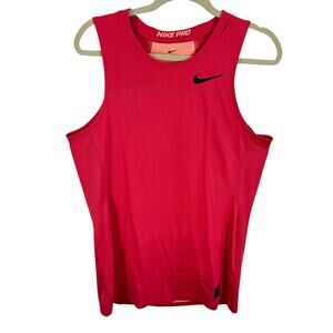 Nike Pro Hypercool Fitted Coral Mesh Athletic Tank Top Men's Size M